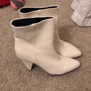 White ankle boots